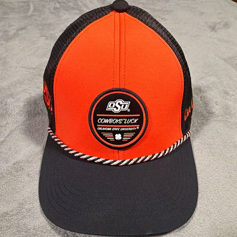 Black Clover Oklahoma State Cowboys OSU Live Lucky Mesh Cap Orange/Black